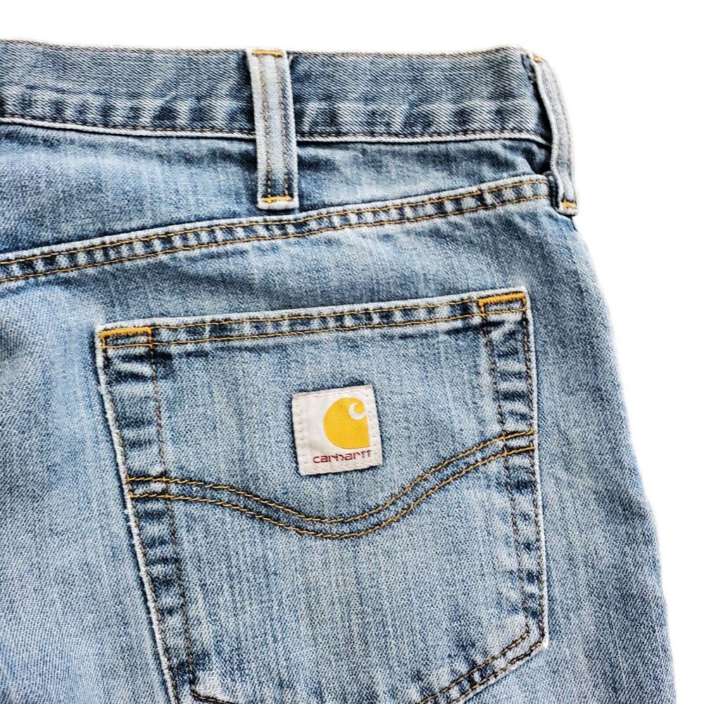 CARHARTT Jeans Mens 36X30 Blue Workwear Casual Hunting Camping Hiking Outdoor - Picture 3 of 9